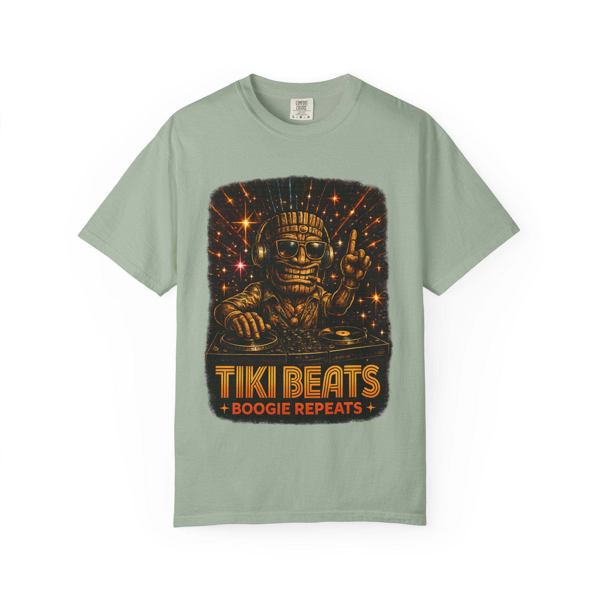 Tiki Beats T-Shirt — Tropical Tiki Beach Tee