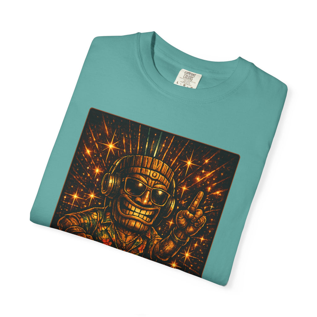 Tiki Disco Beats T-Shirt — Tropical Tiki Beach Tee