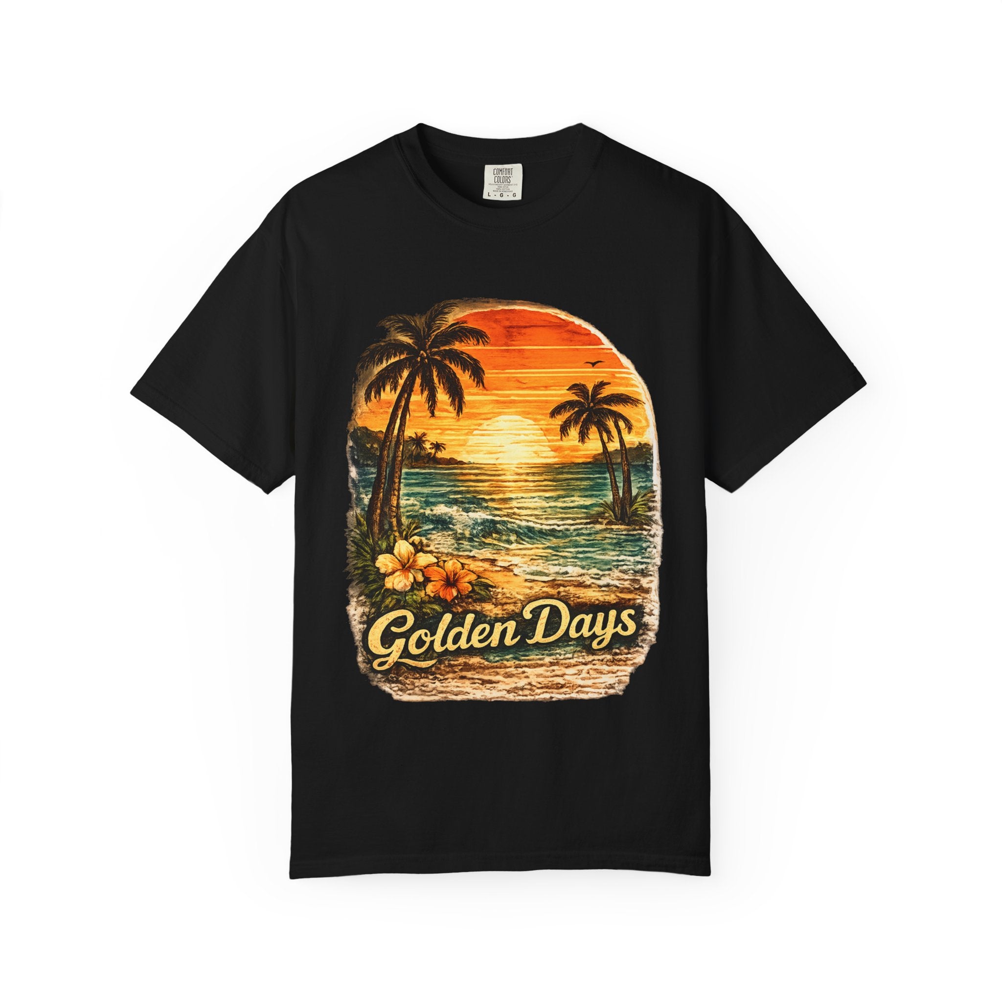 Golden Days T-Shirt — Tropical Tiki Beach Tee