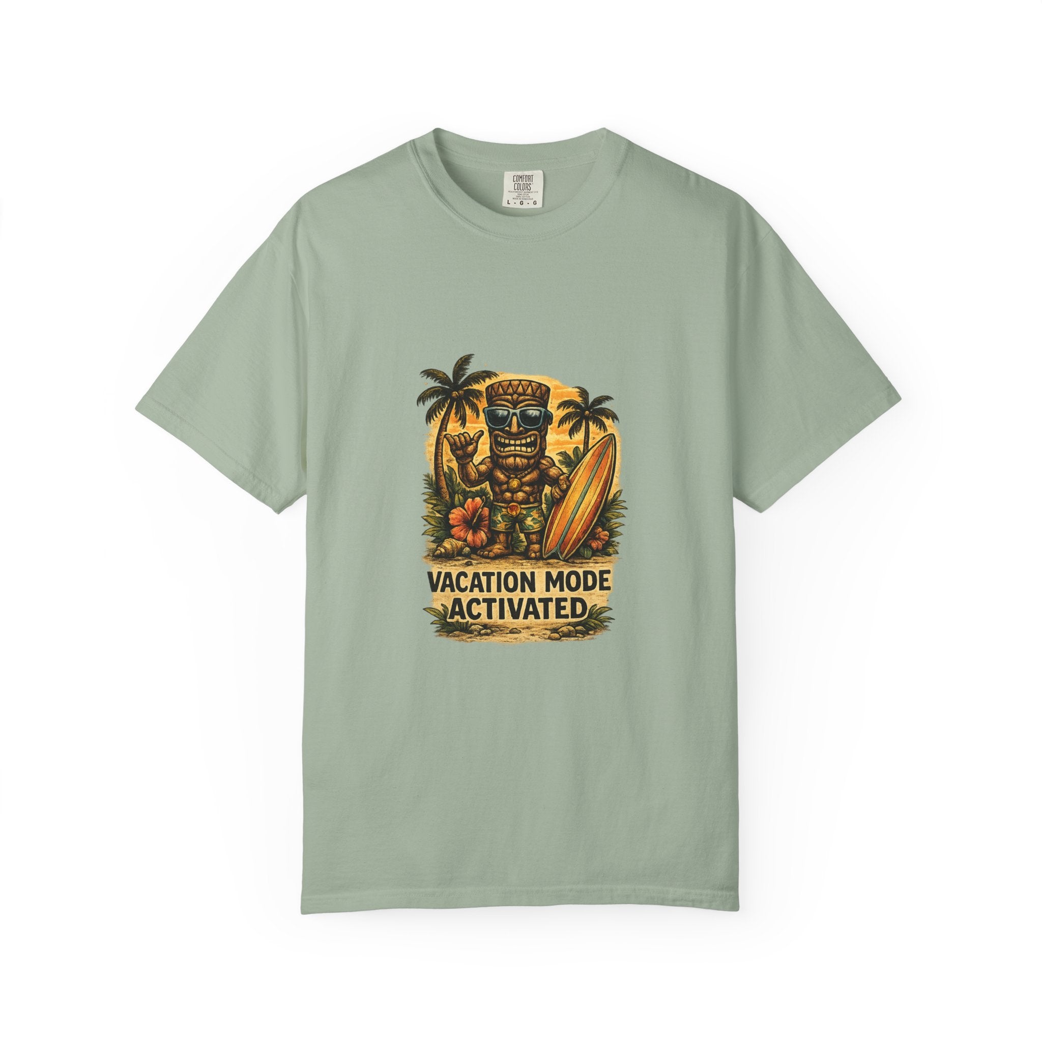 Vacation Mode Activated 3 T-Shirt — Tropical Tiki Beach Tee