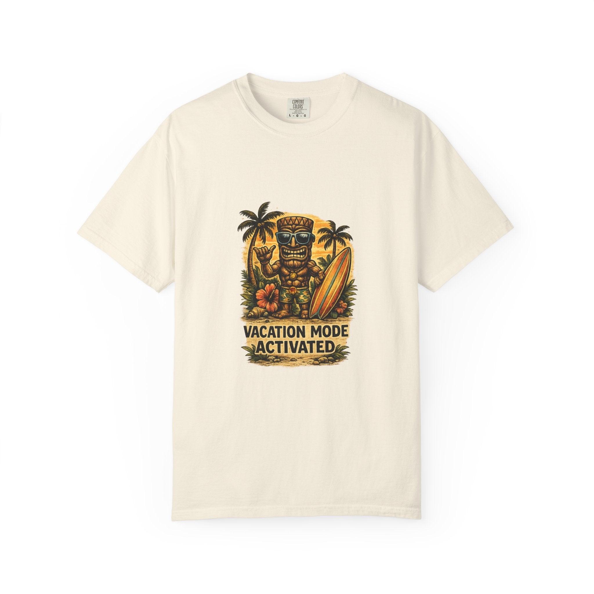 Vacation Mode Activated 3 T-Shirt — Tropical Tiki Beach Tee