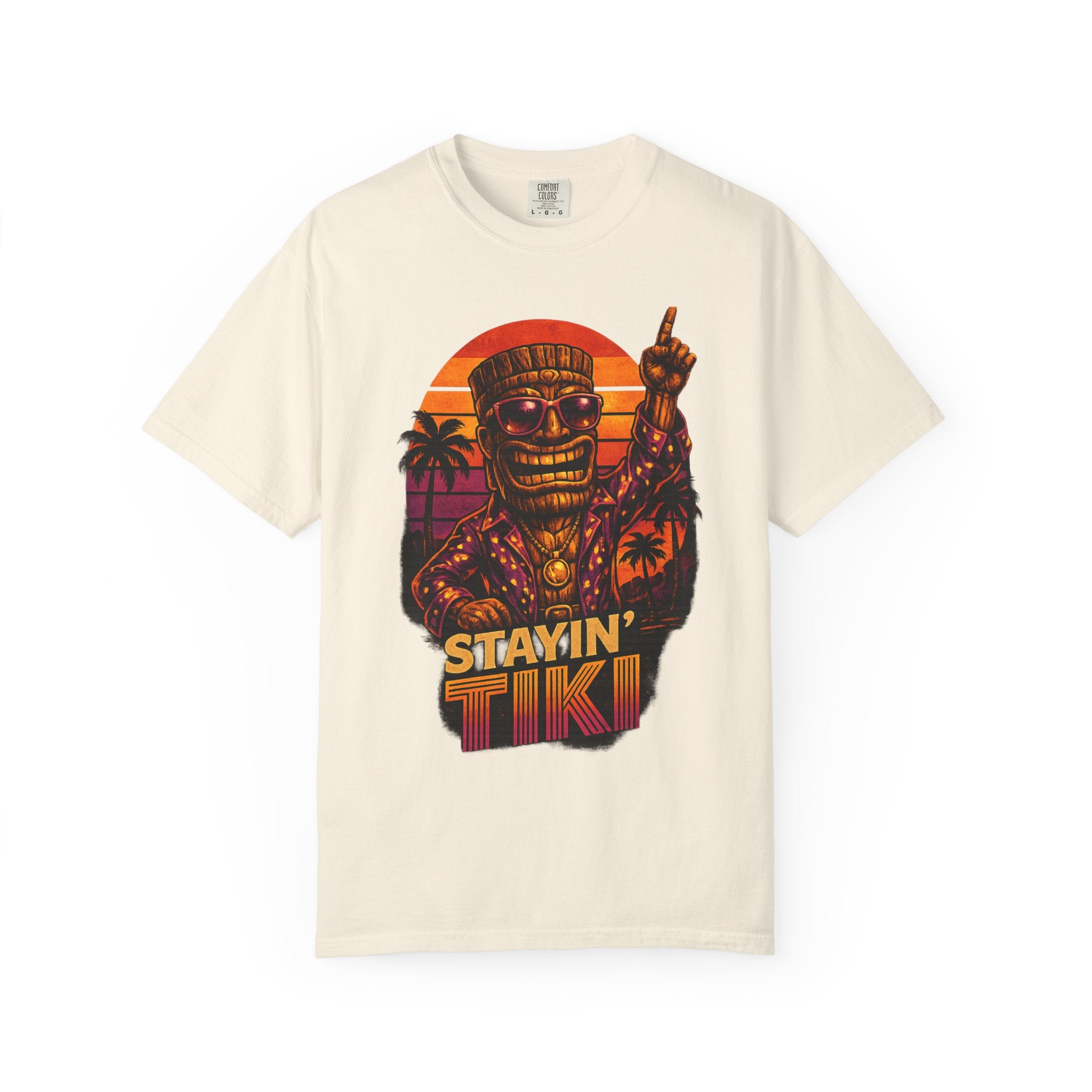 Stayin' Tiki T-Shirt — Tropical Tiki Beach Tee