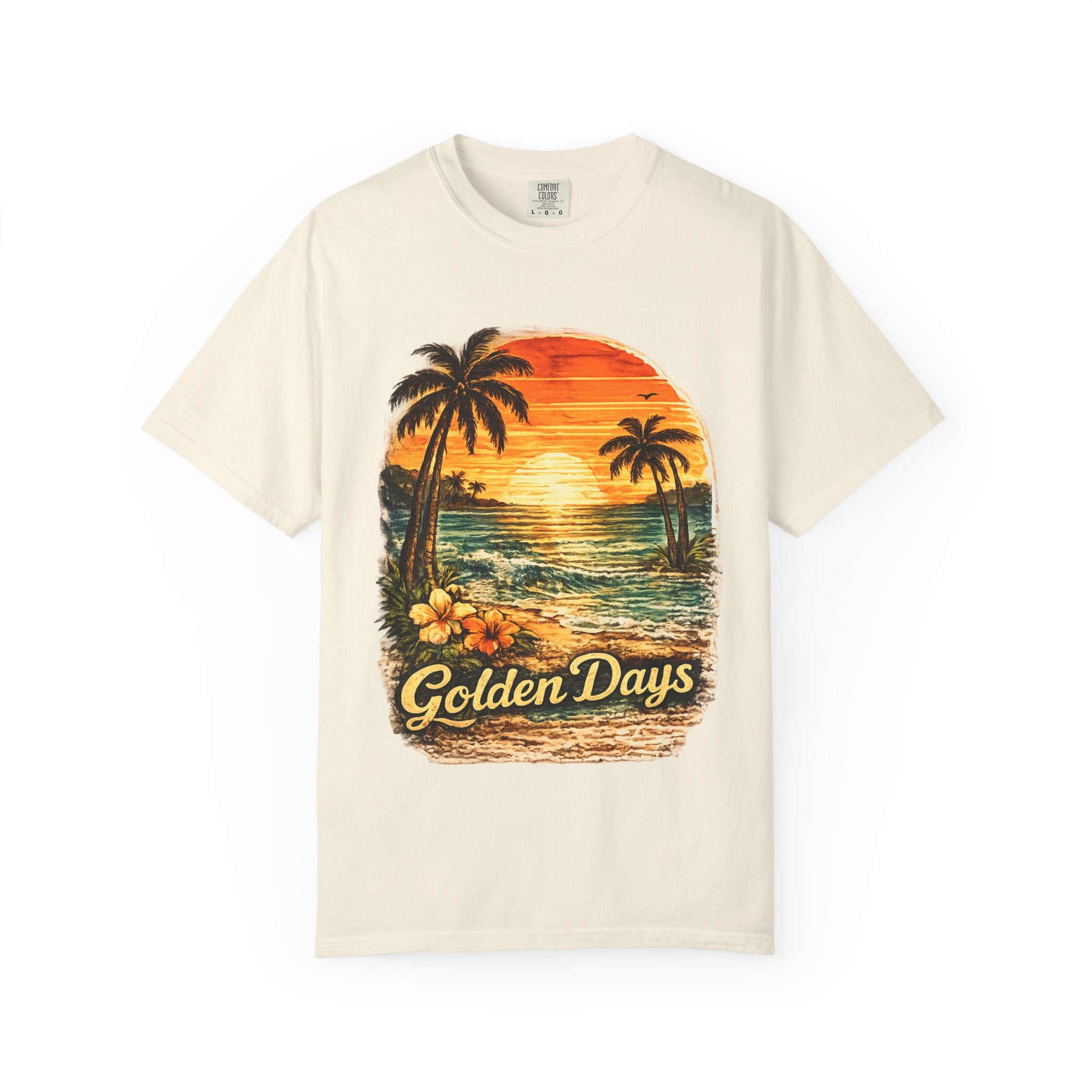 Golden Days T-Shirt — Tropical Tiki Beach Tee