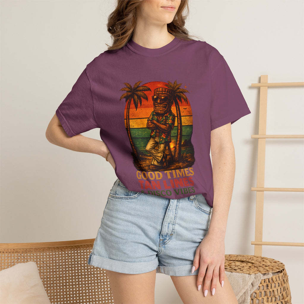 Good Times Tiki Disco T-Shirt — Tropical Tiki Beach Tee
