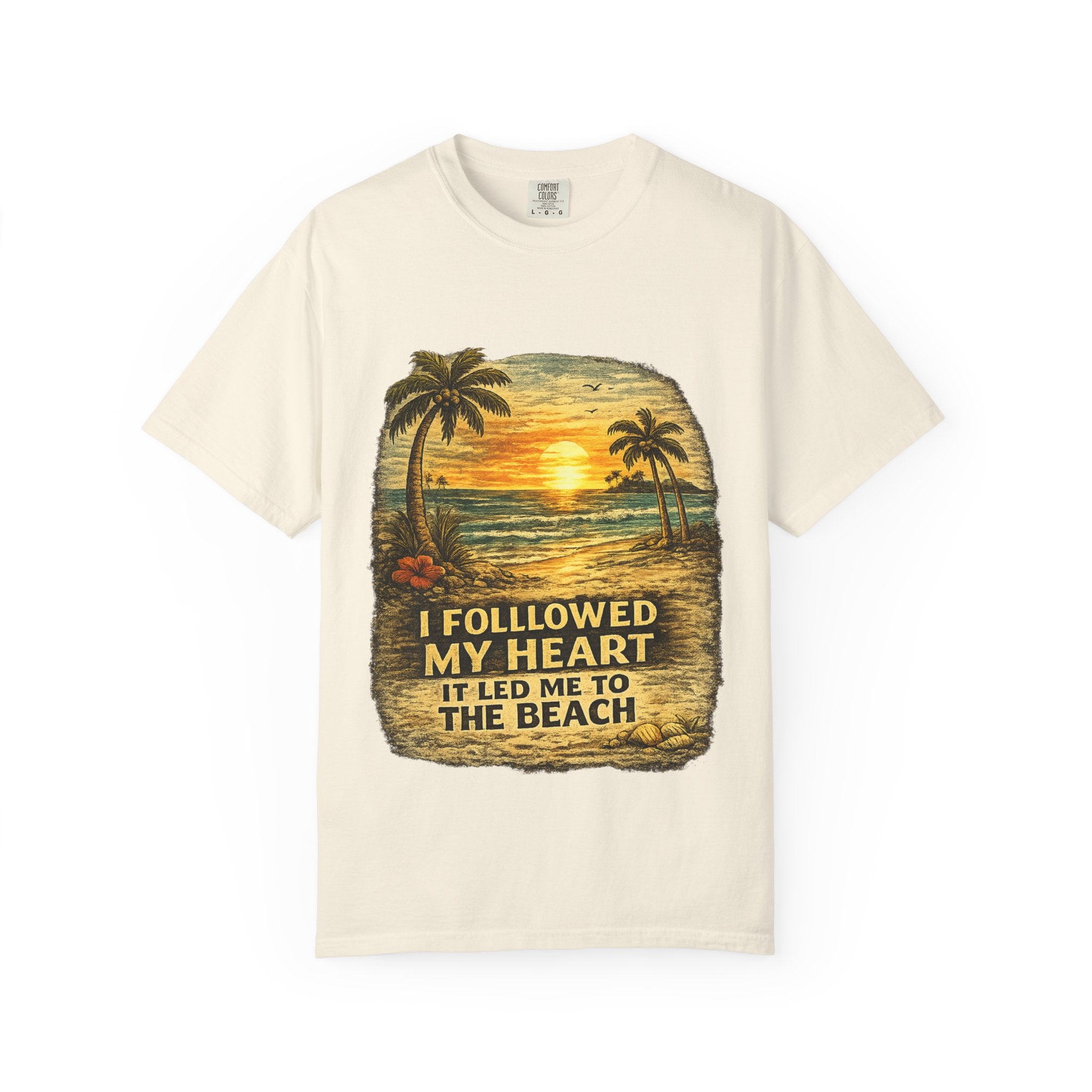 I followed My Heart to the Beach T-Shirt — Tropical Tiki Beach Tee