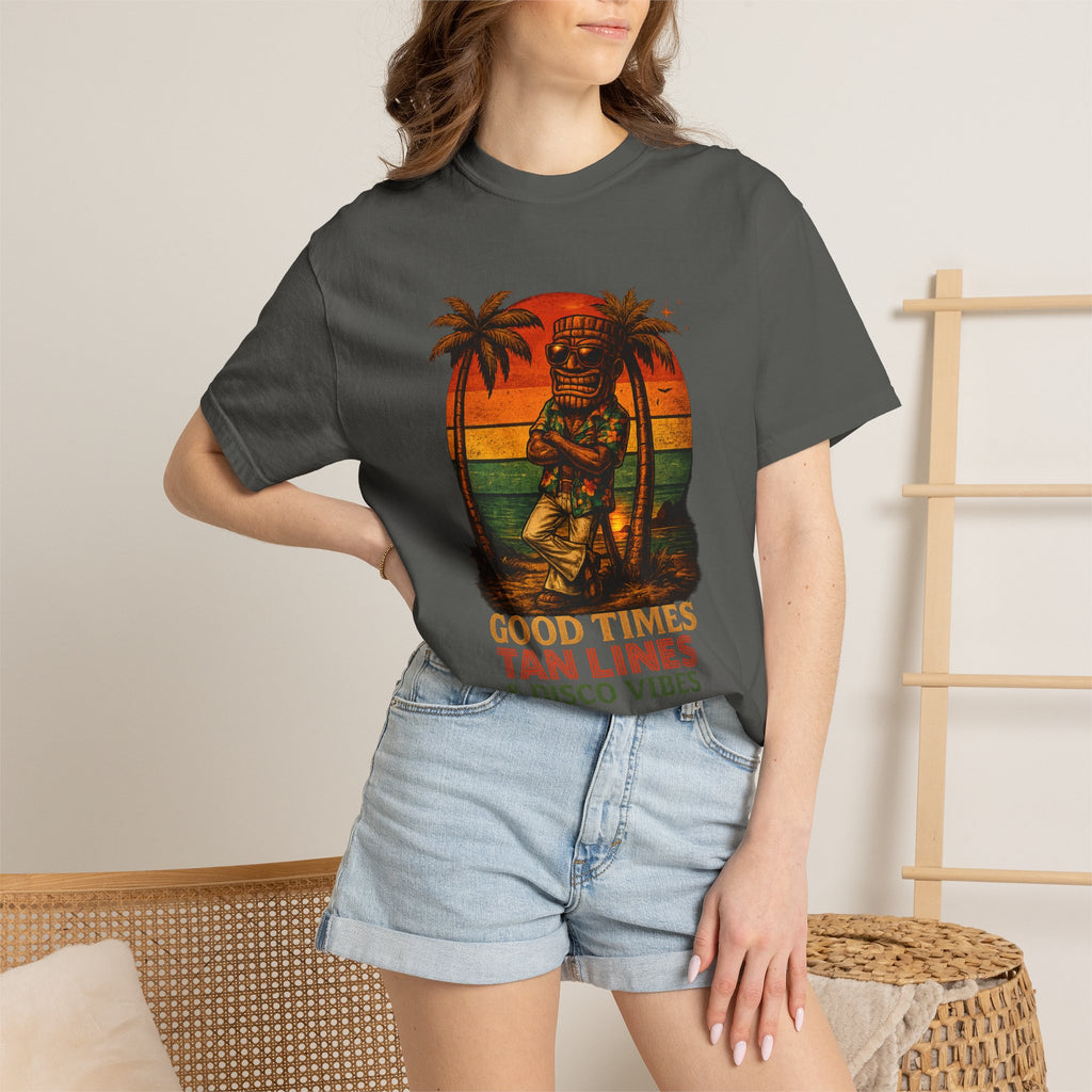 Good Times Tiki Disco T-Shirt — Tropical Tiki Beach Tee
