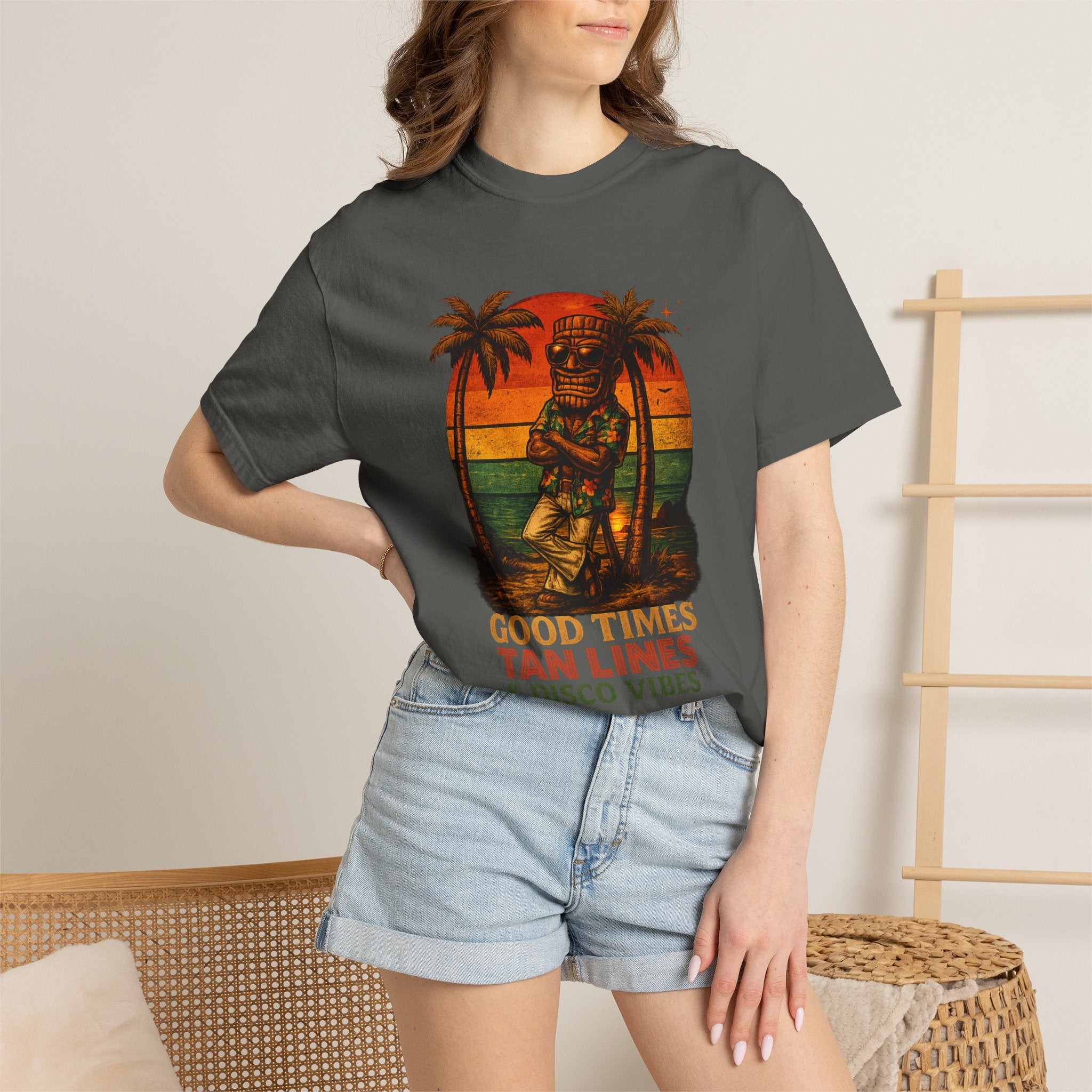 Good Times Tiki Disco T-Shirt — Tropical Tiki Beach Tee