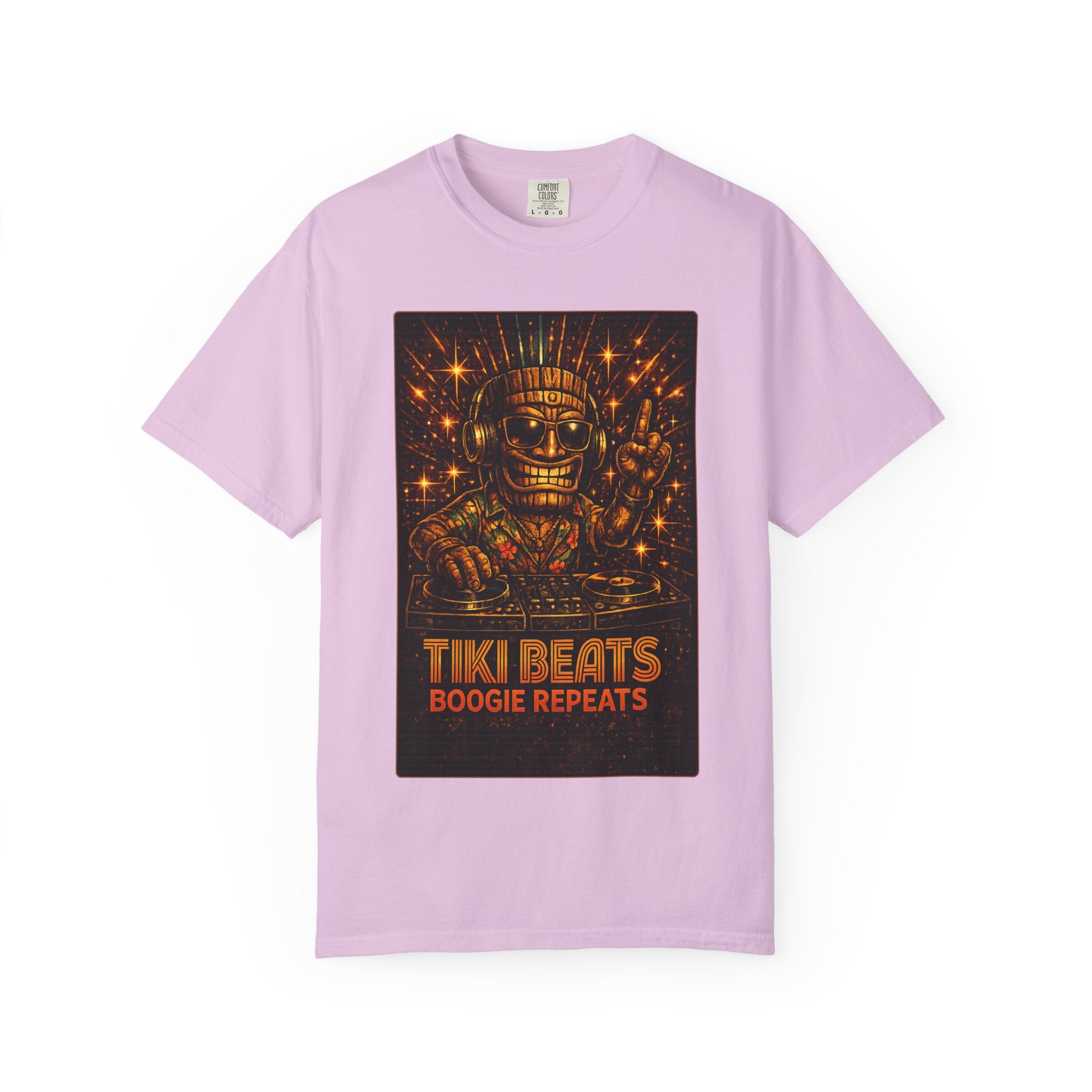 Tiki Disco Beats T-Shirt — Tropical Tiki Beach Tee