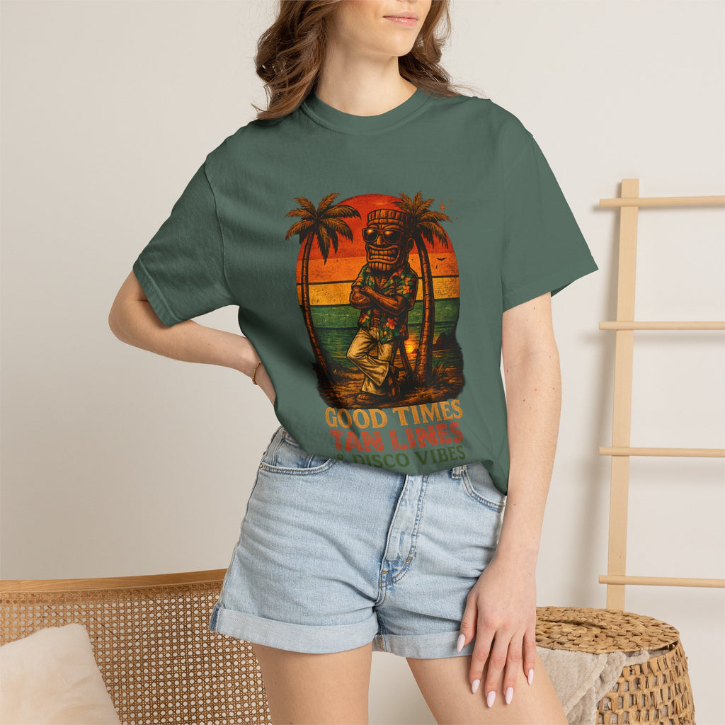 Good Times Tiki Disco T-Shirt — Tropical Tiki Beach Tee