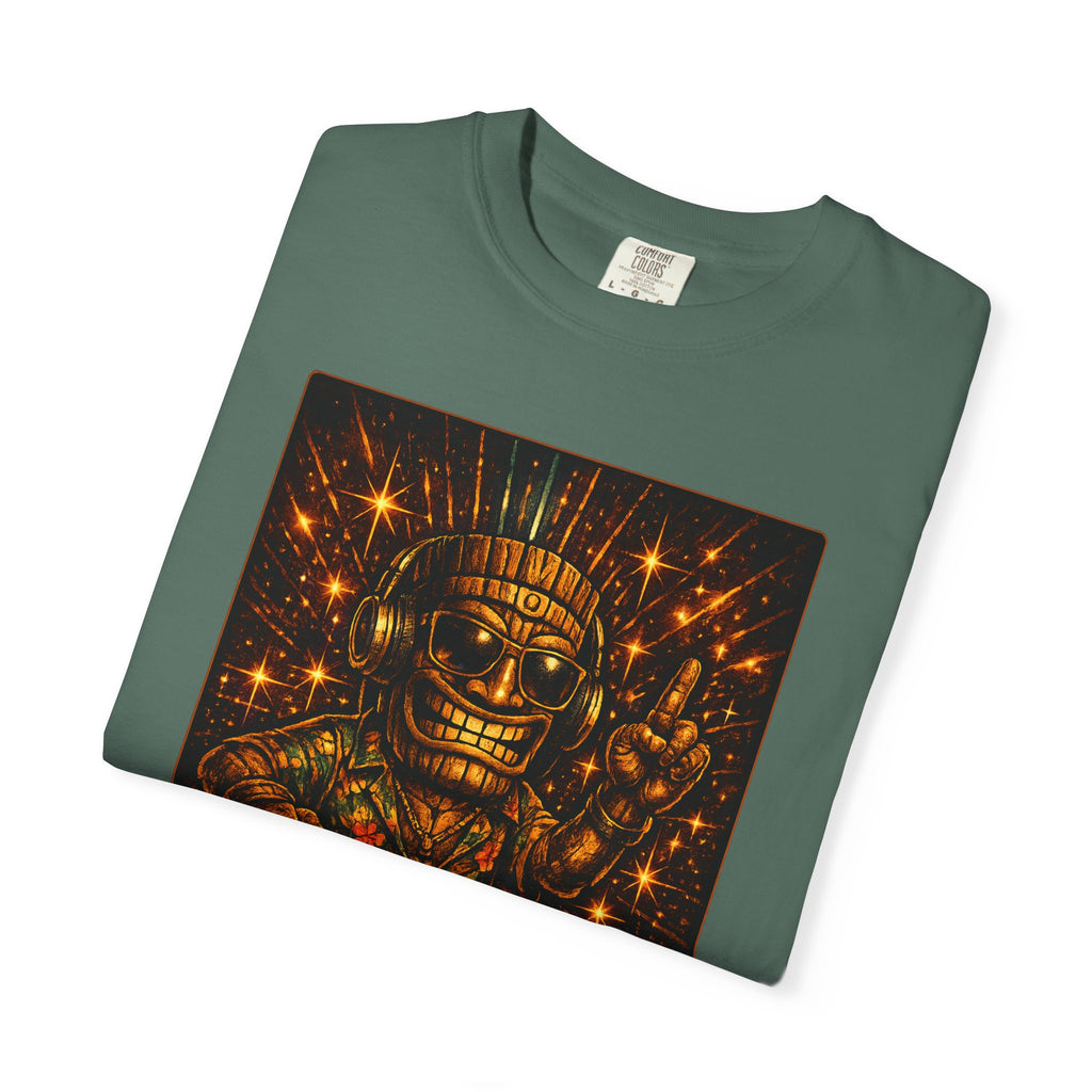 Tiki Disco Beats T-Shirt — Tropical Tiki Beach Tee