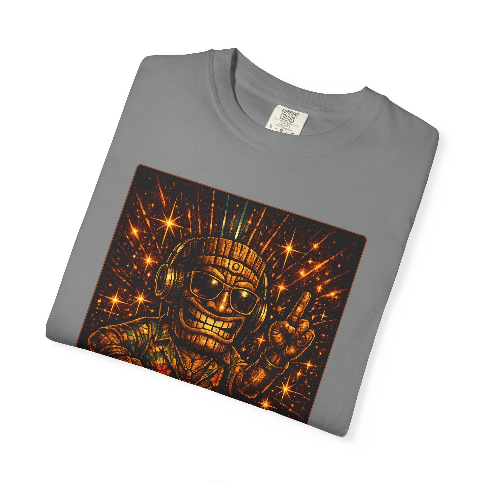 Tiki Disco Beats T-Shirt — Tropical Tiki Beach Tee