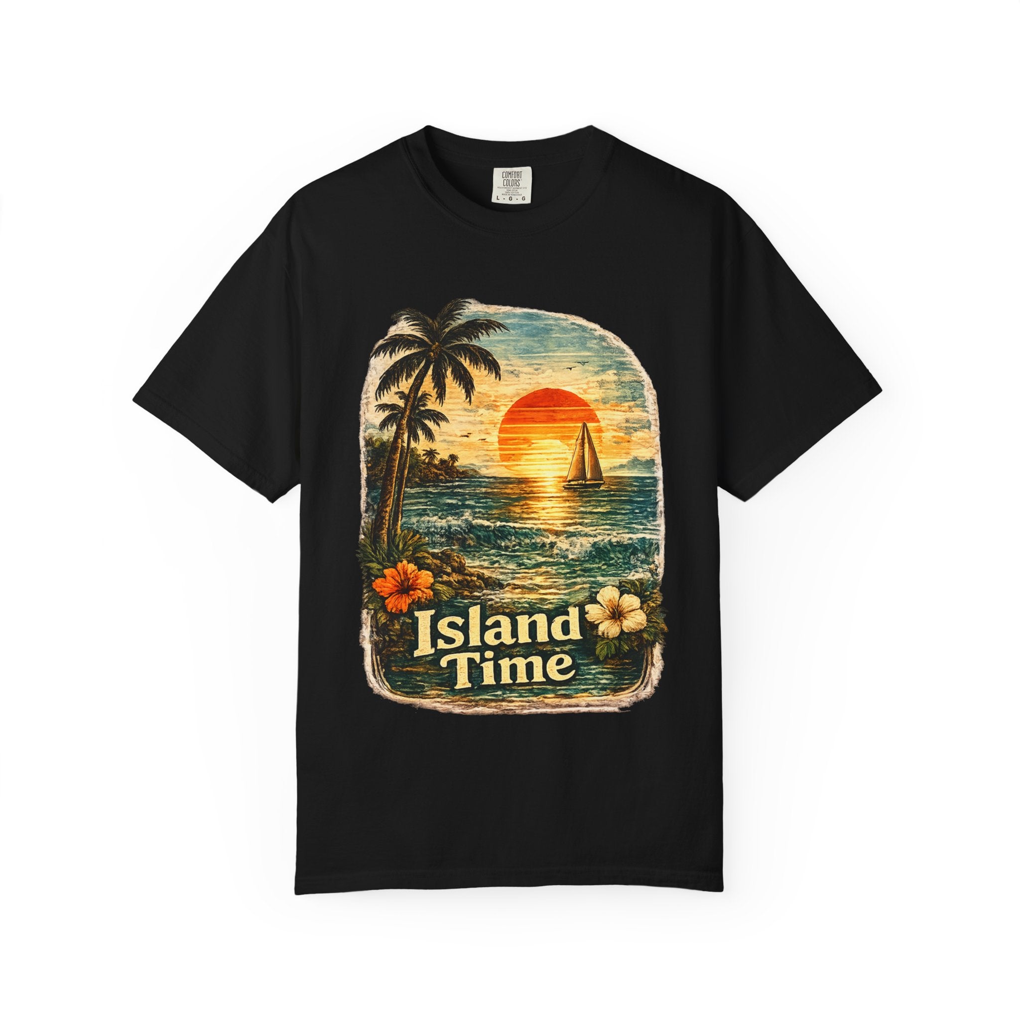 Island Time T-Shirt — Tropical Tiki Beach Tee