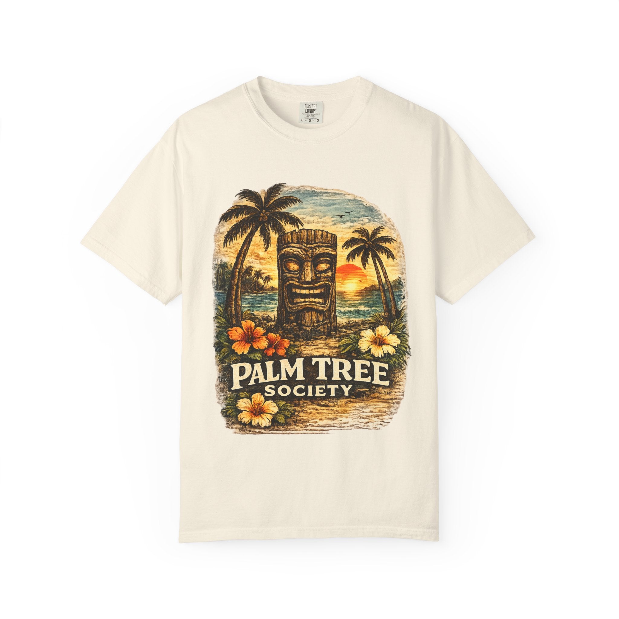 Palm Tree Society T-Shirt — Tropical Tiki Beach Tee