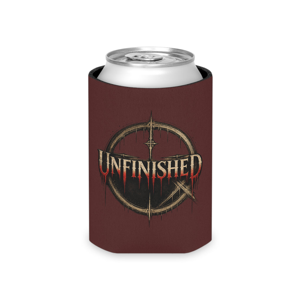 Unfinished Can Cooler – Gothic Logo Beer Koozie