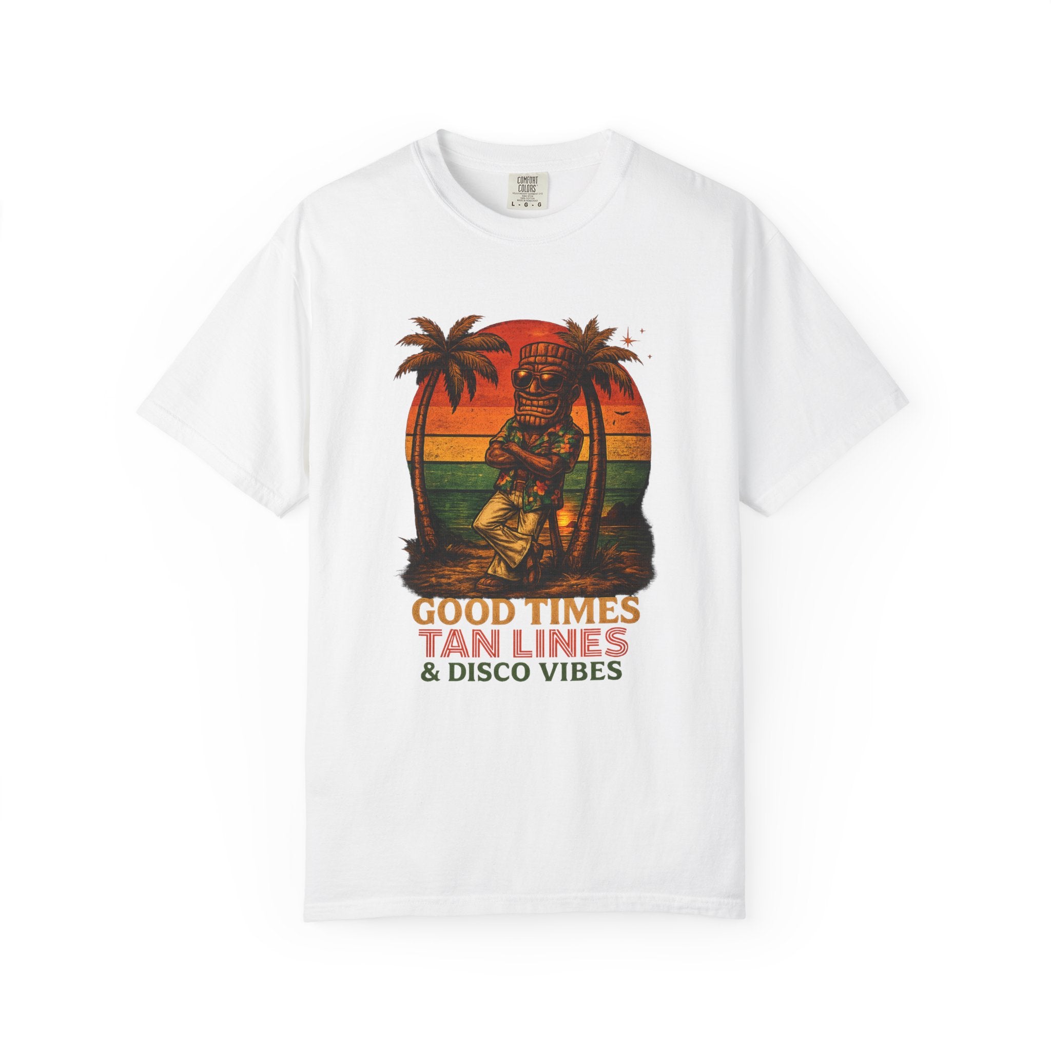 Good Times Tiki Disco T-Shirt — Tropical Tiki Beach Tee