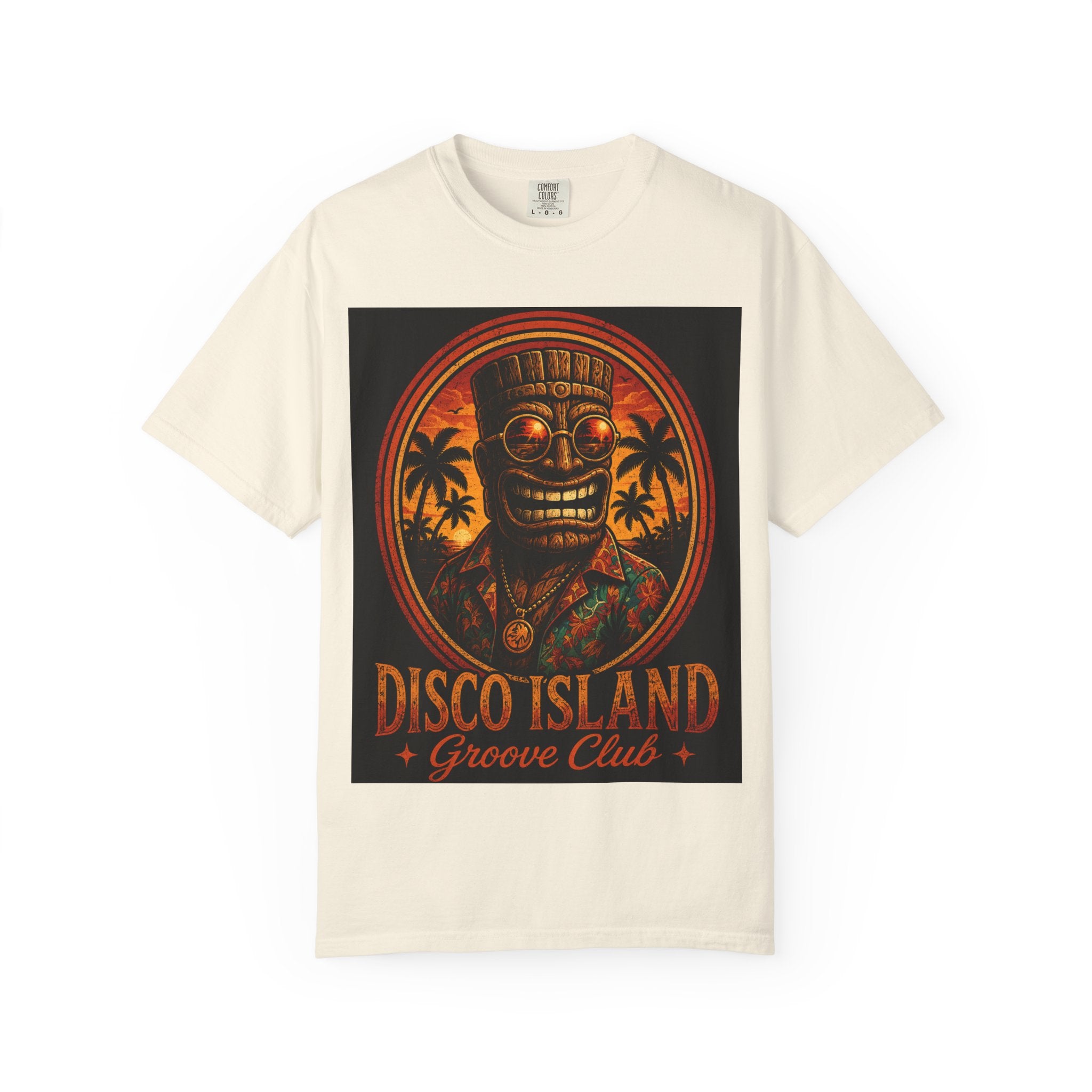 Disco Island Groove Club T-Shirt — Tropical Tiki Beach Tee