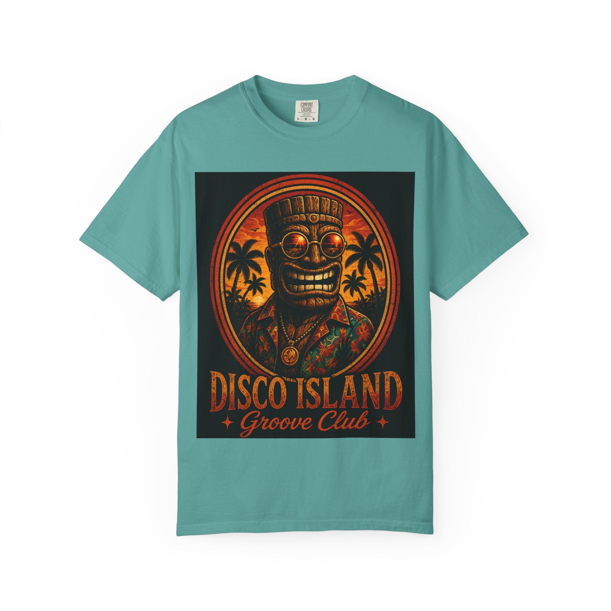 Disco Island Groove Club T-Shirt — Tropical Tiki Beach Tee