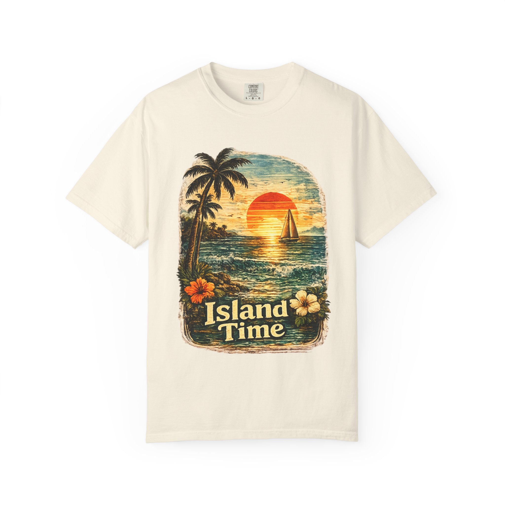 Island Time T-Shirt — Tropical Tiki Beach Tee