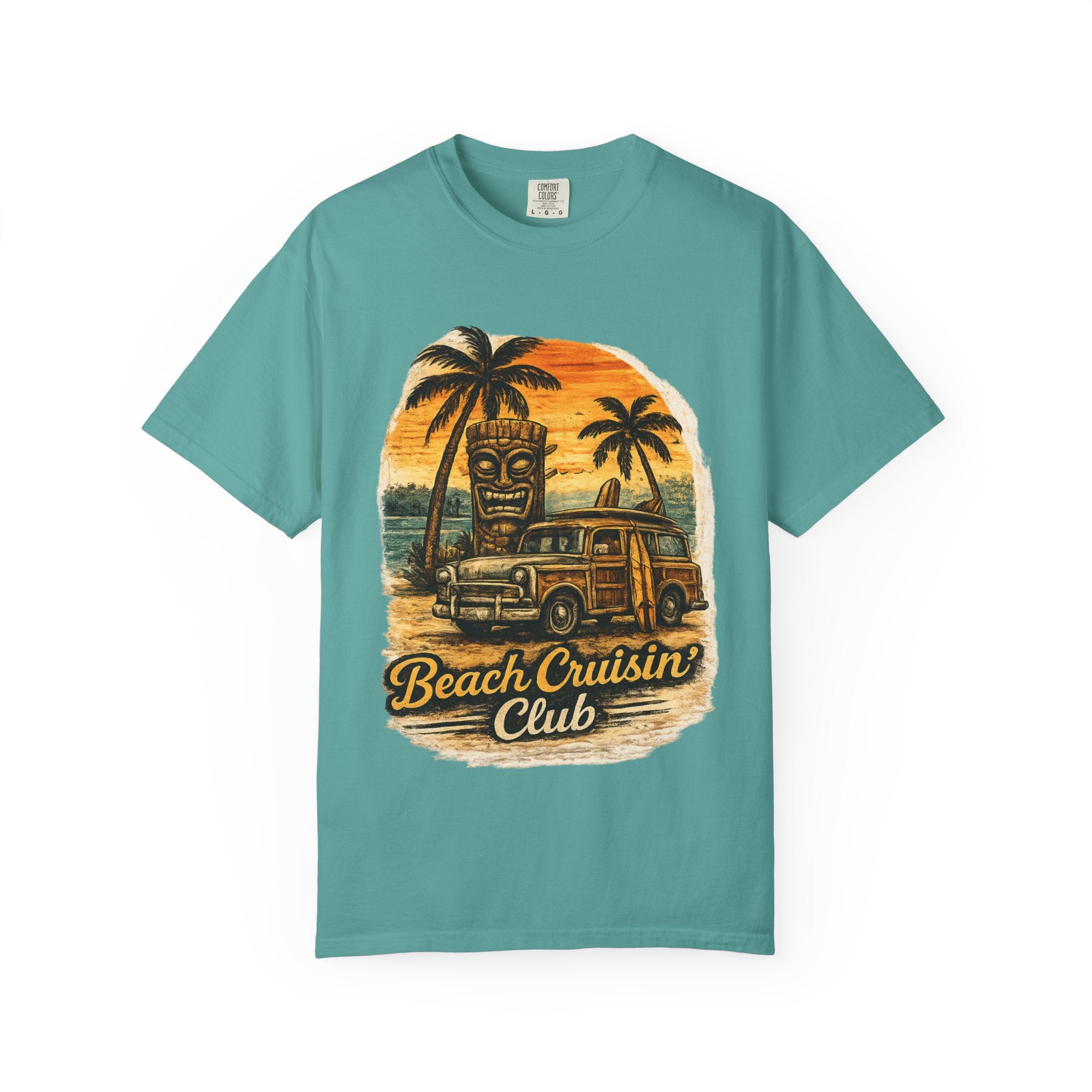 Beach Crusin' Club T-Shirt — Tropical Tiki Beach Tee