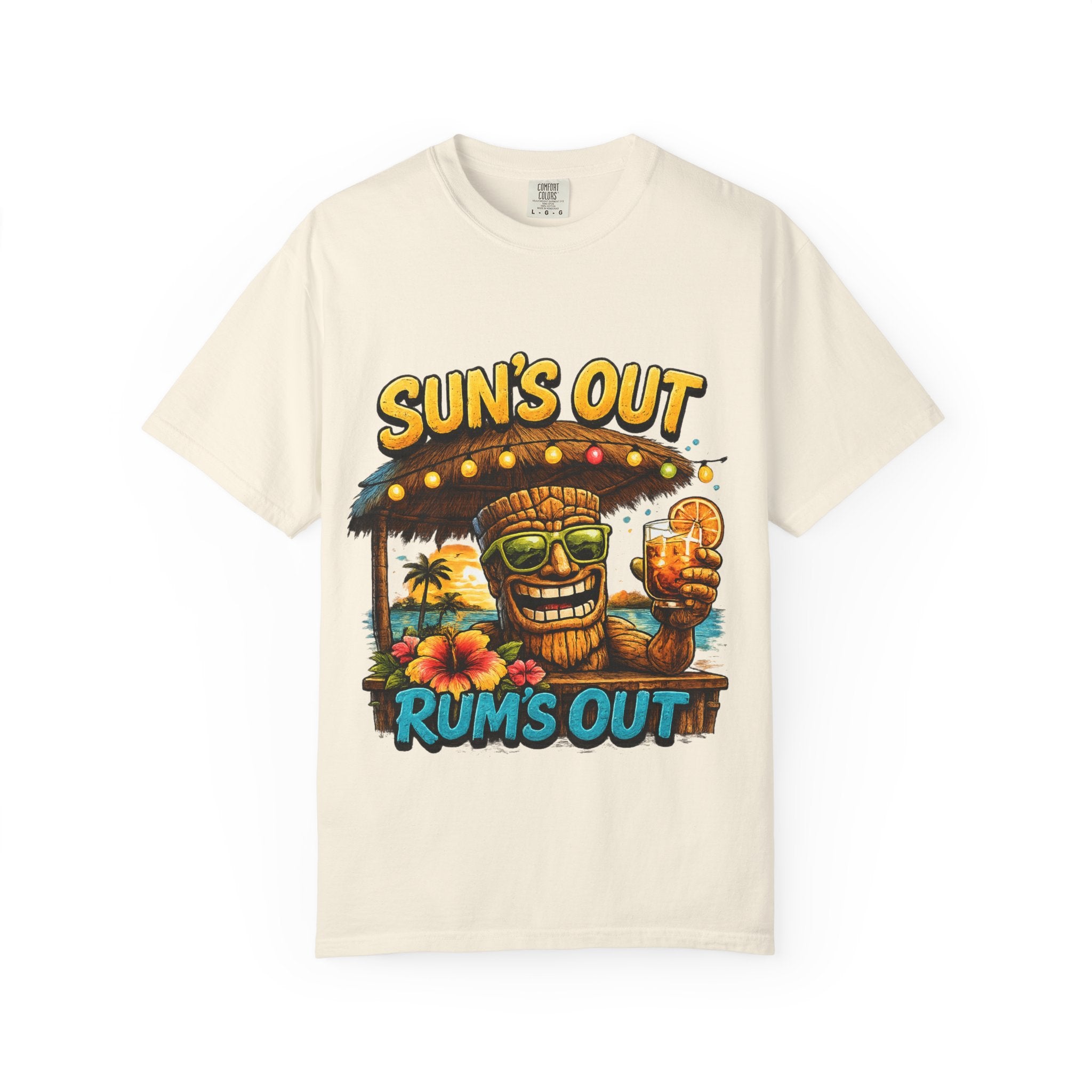 Suns Out Rums Out T-Shirt — Tropical Tiki Beach Tee