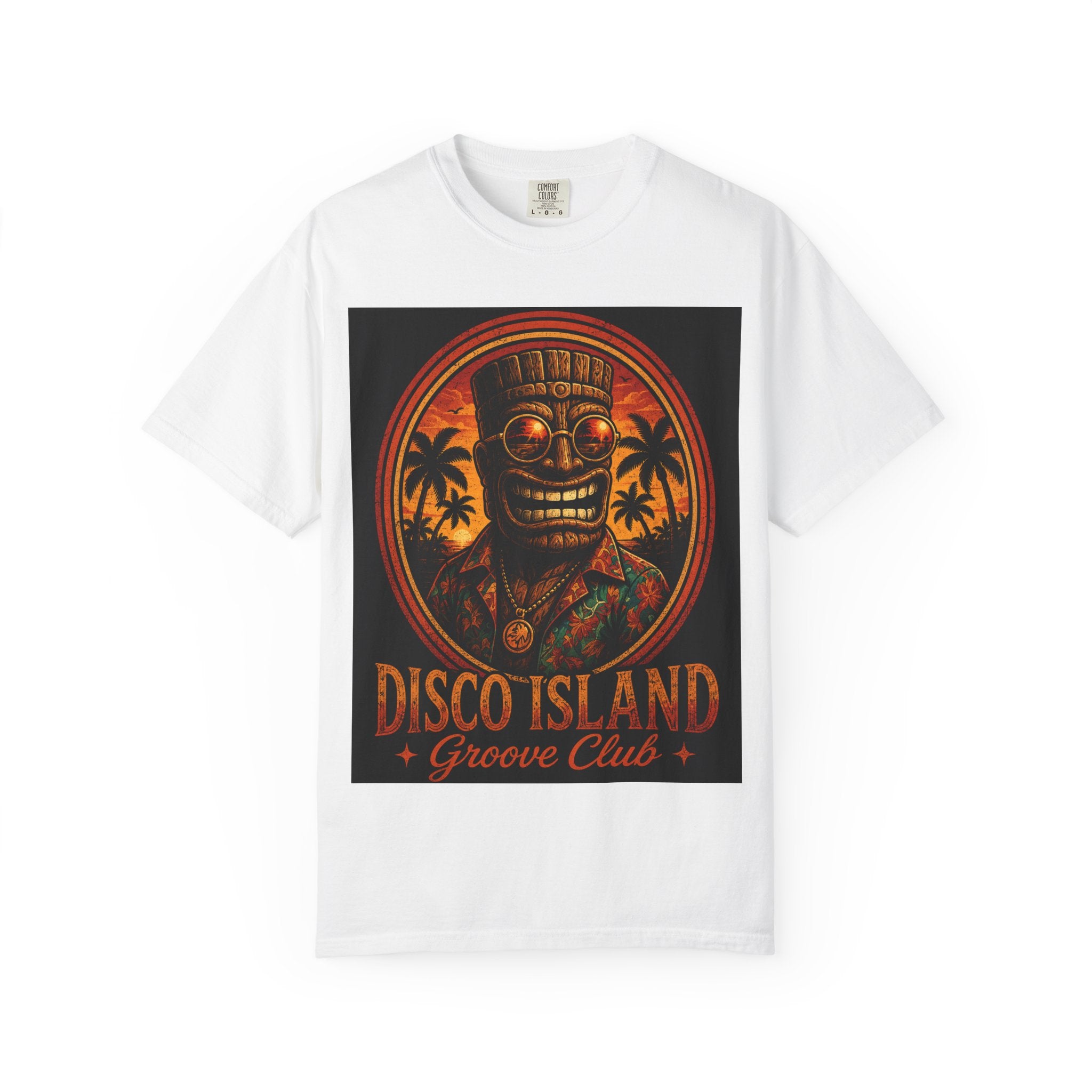 Disco Island Groove Club T-Shirt — Tropical Tiki Beach Tee