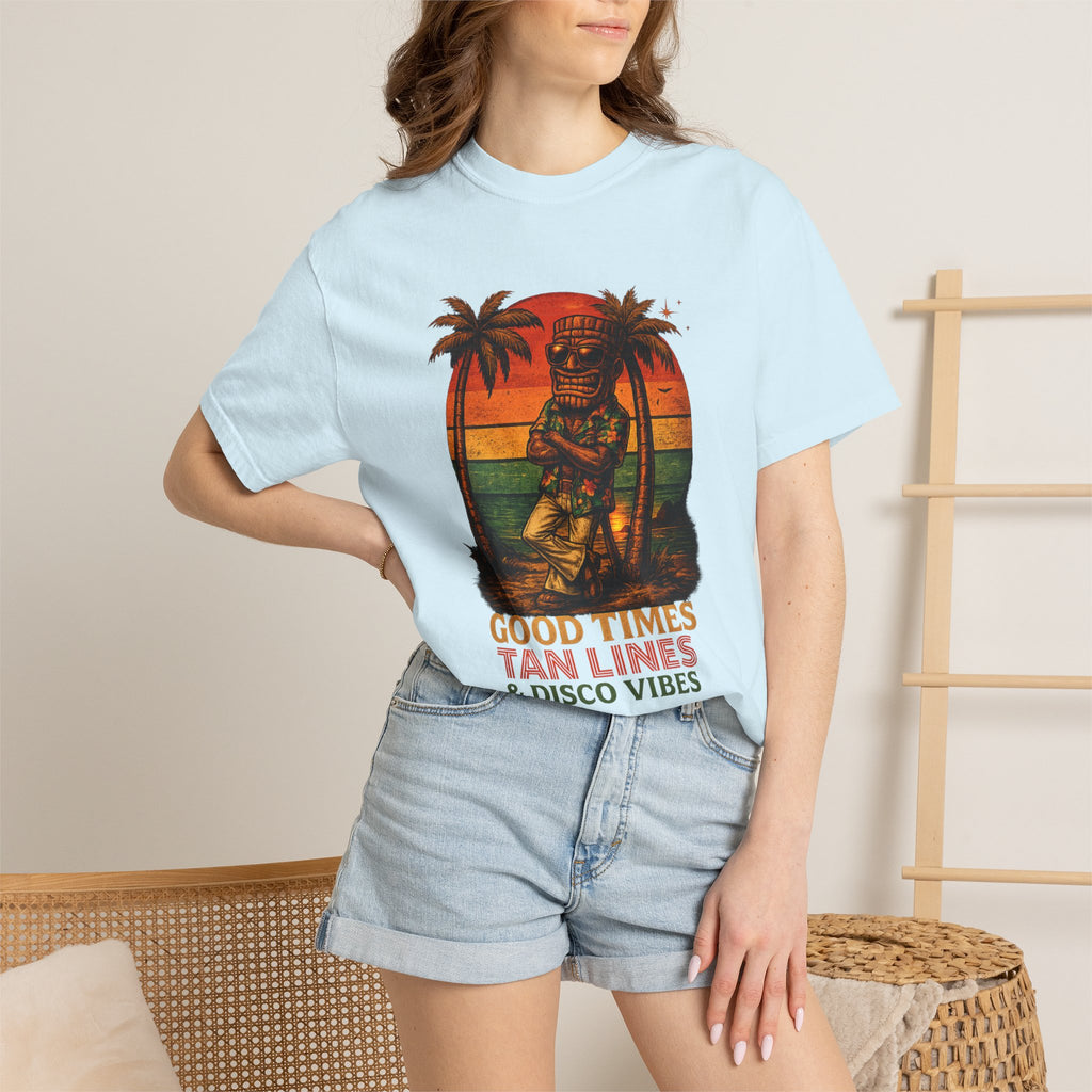 Good Times Tiki Disco T-Shirt — Tropical Tiki Beach Tee