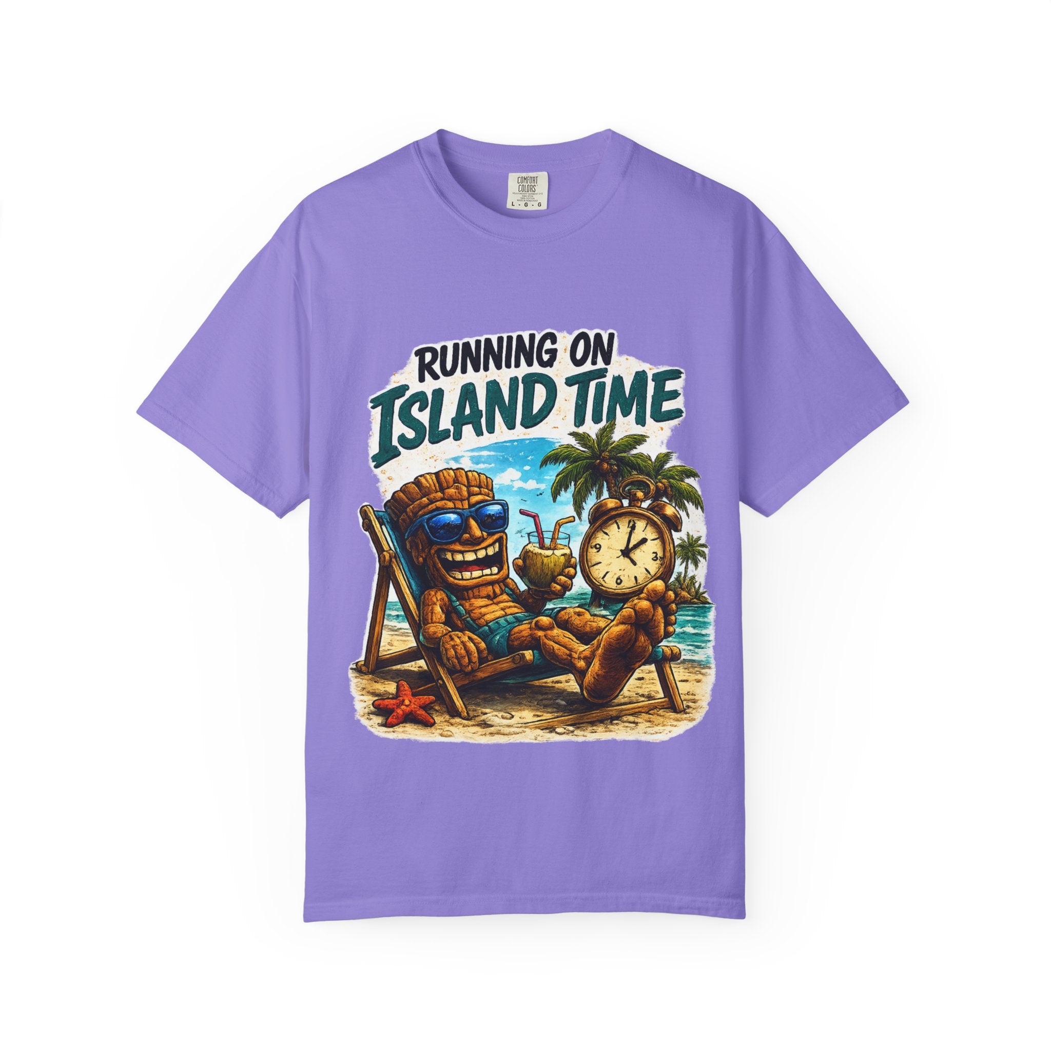 Running on Island Time T-Shirt — Tropical Tiki Beach Tee