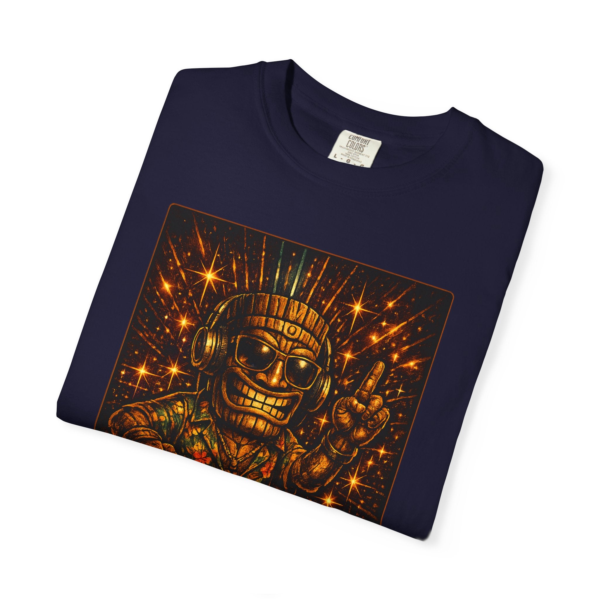 Tiki Disco Beats T-Shirt — Tropical Tiki Beach Tee