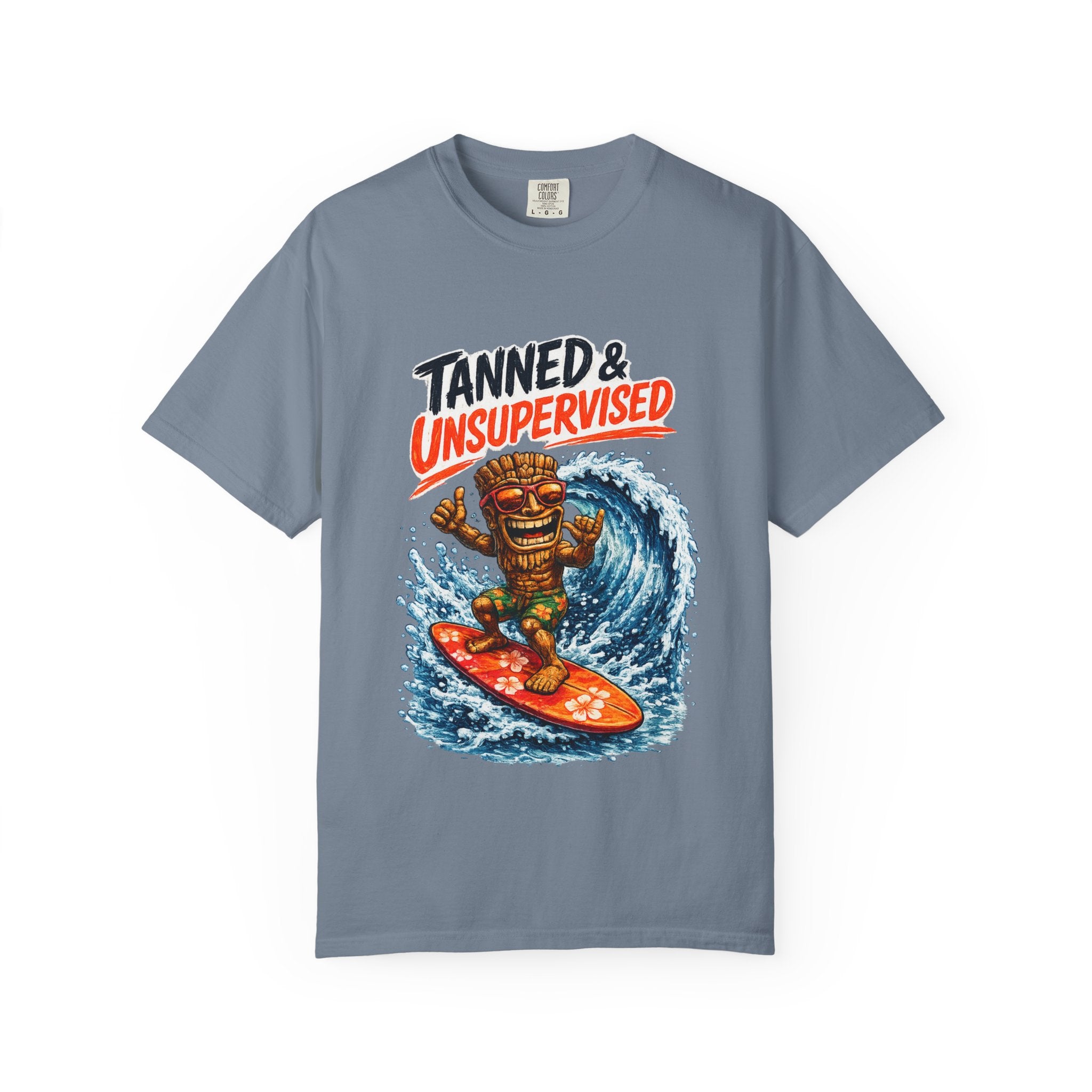 Tanned and Unsupervised T-Shirt — Tropical Tiki Beach Tee