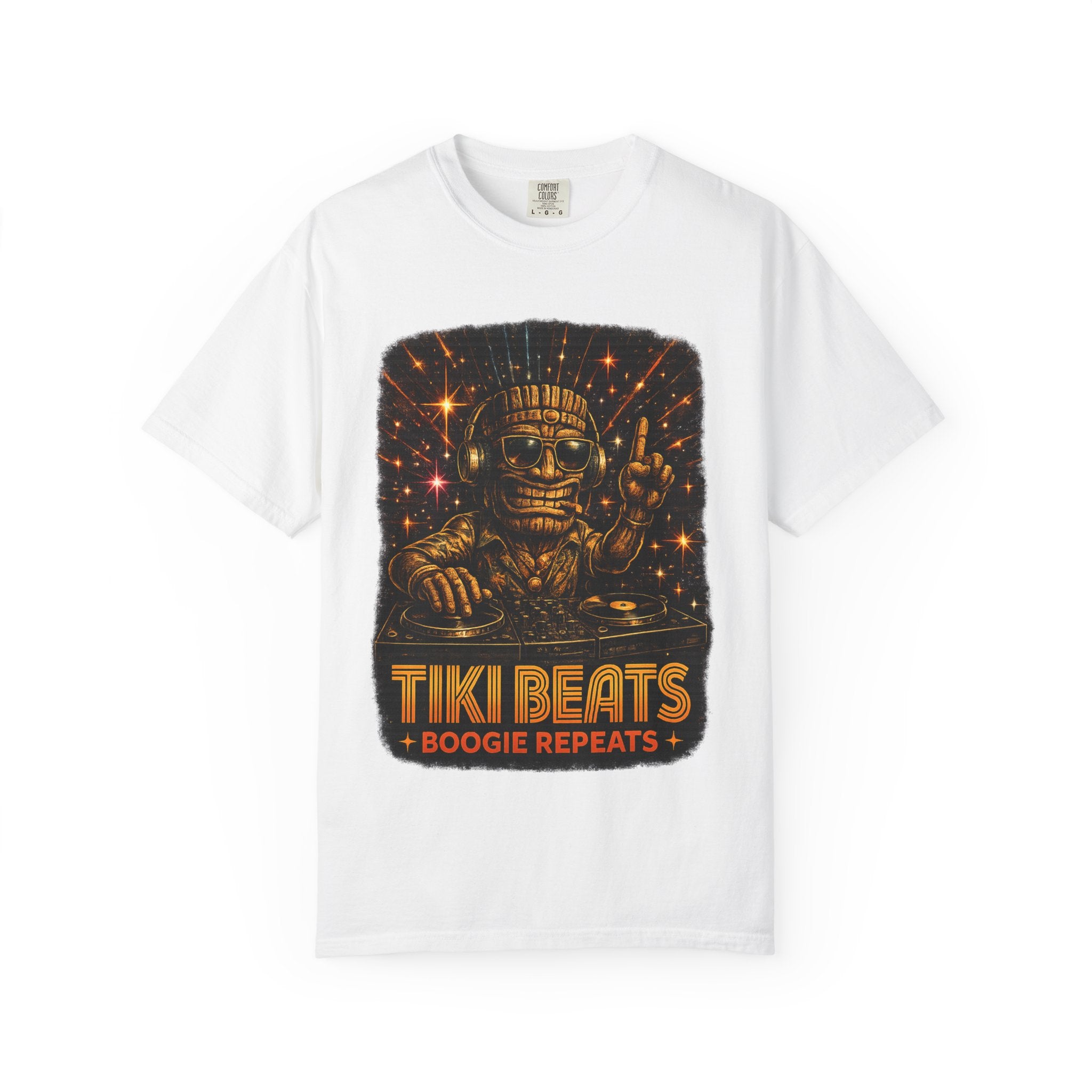 Tiki Beats T-Shirt — Tropical Tiki Beach Tee