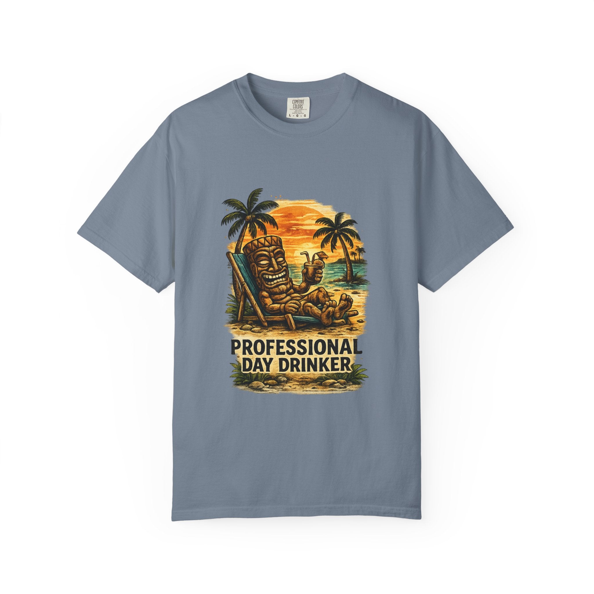 Professional Day Drinker T-Shirt — Tropical Tiki Beach Tee