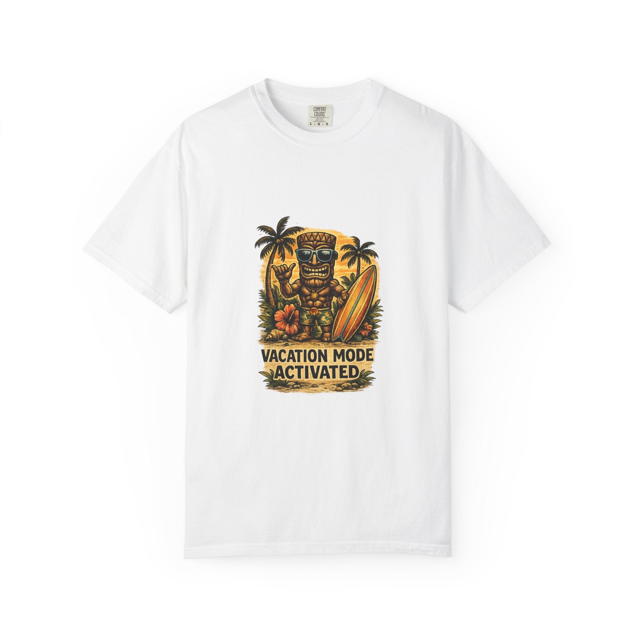 Vacation Mode Activated 3 T-Shirt — Tropical Tiki Beach Tee