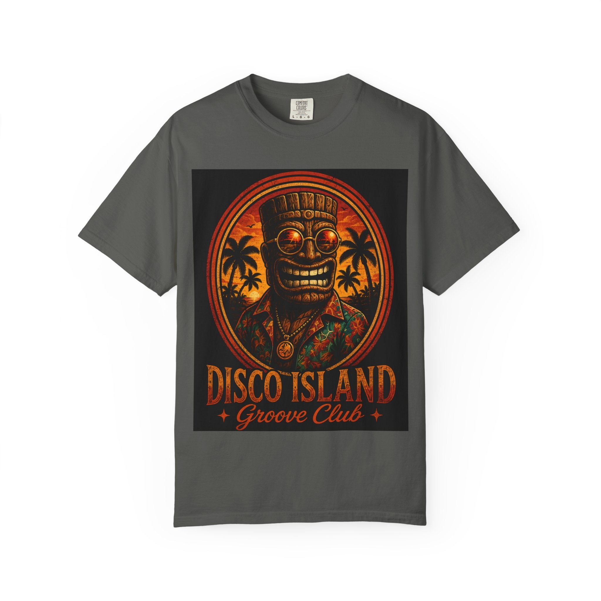 Disco Island Groove Club T-Shirt — Tropical Tiki Beach Tee